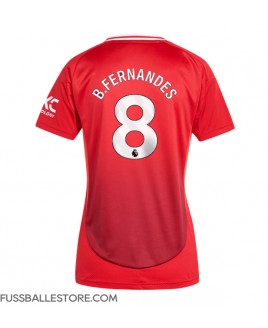 Günstige Manchester United Bruno Fernandes #8 Heimtrikot Damen 2024-25 Kurzarm